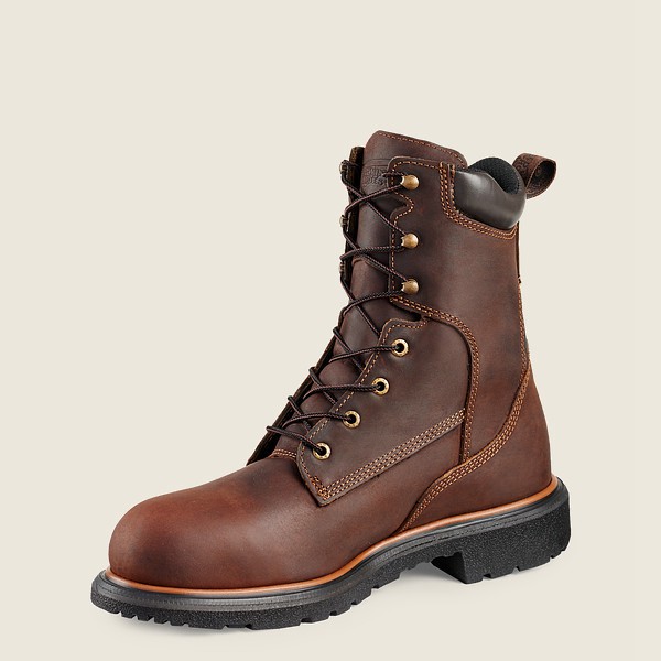 Red Wing Safety Boots Mens Brown - Dynaforce® - 8-inch Waterproof Toe - 8703649-RH